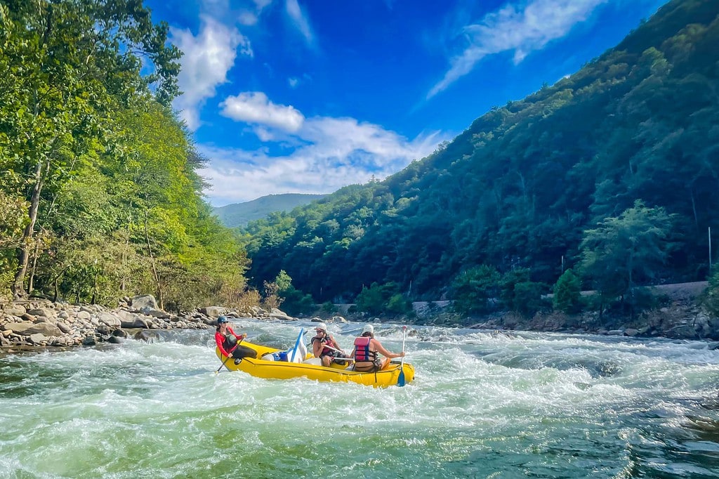 Whitewater rafting on the Nolichucky River in Tennessee.