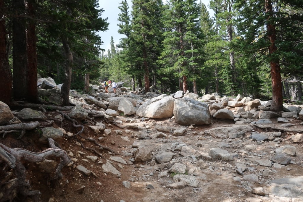 Rocks on trail to St Marys Glacier CO