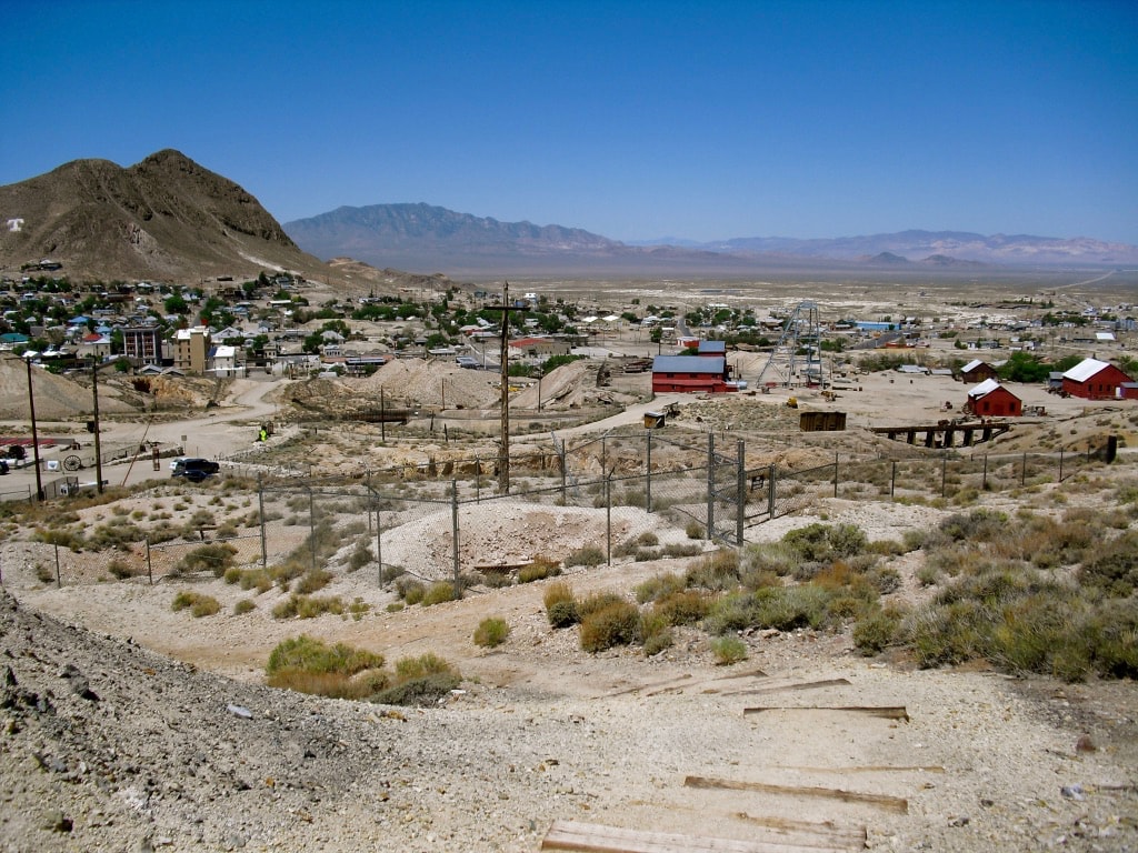 View of Tonopah NV from Historic Silver Mining Park