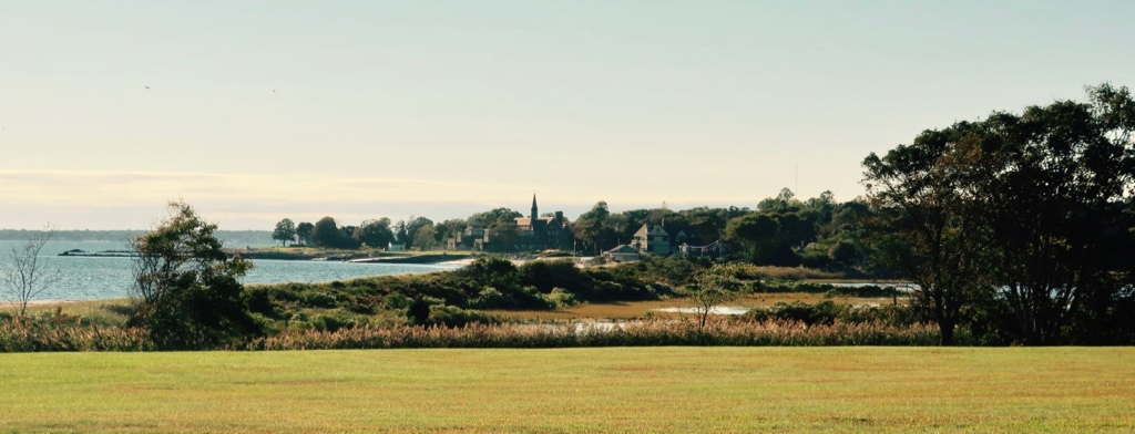 View of coastal Waterford CT from Harkness State Park