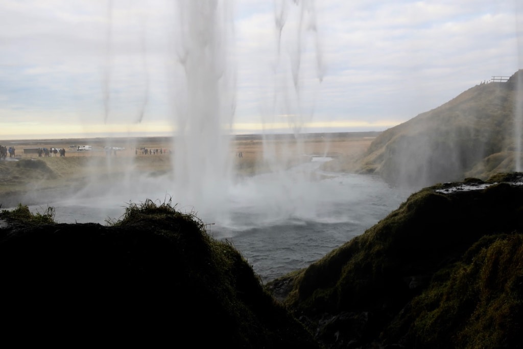 Behind Seljalandsfoss Waterfall
