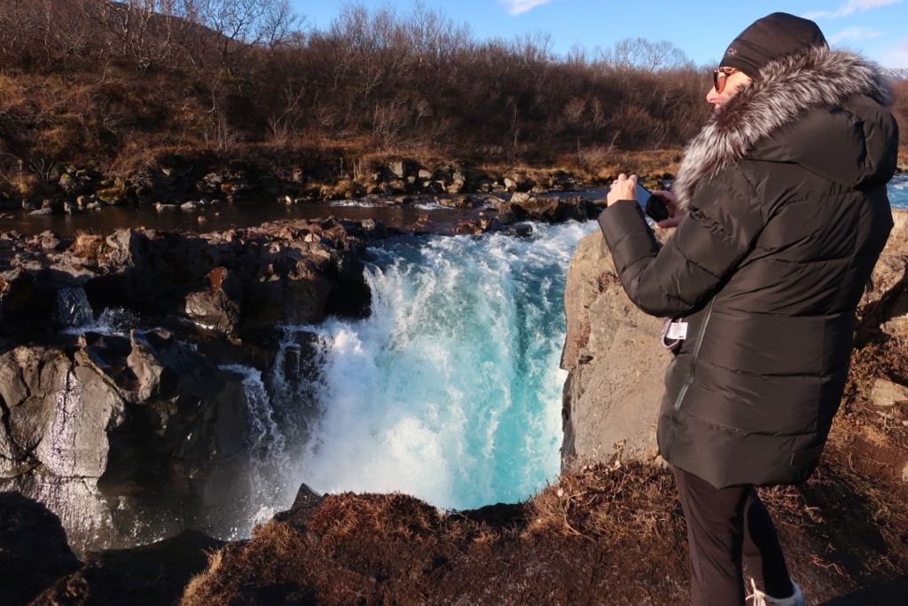 Vruarfoss Waterfall near Geysir Iceland