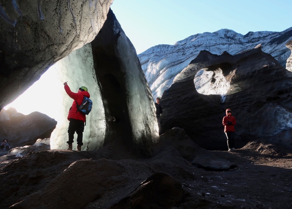 Ice Cave remnants in Katla Glacier Iceland