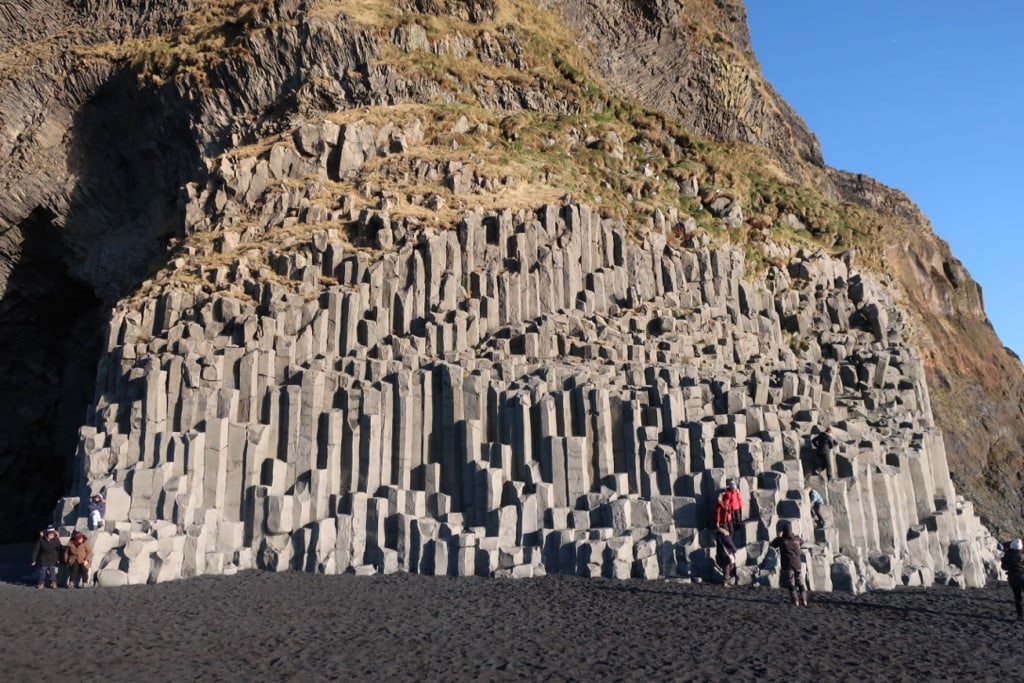 The strange basalt columns of Reynisfjara Black Beach Iceland