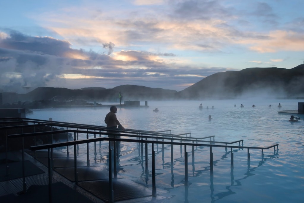 Sunrise at the Blue Lagoon Late October Iceland