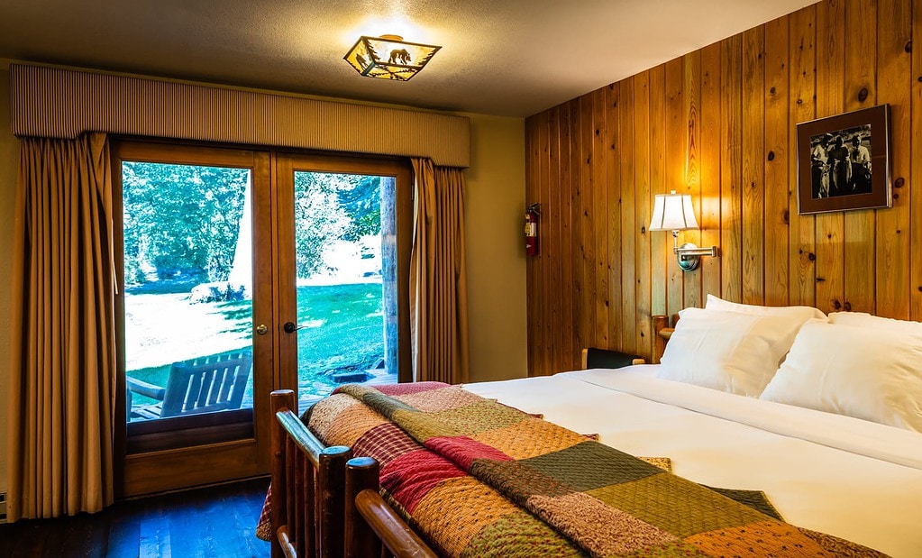Guest room at Flathead Lake Lodge