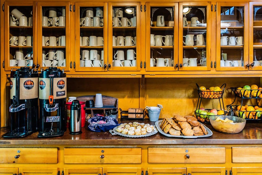 Snack station at Flathead Lake Lodge