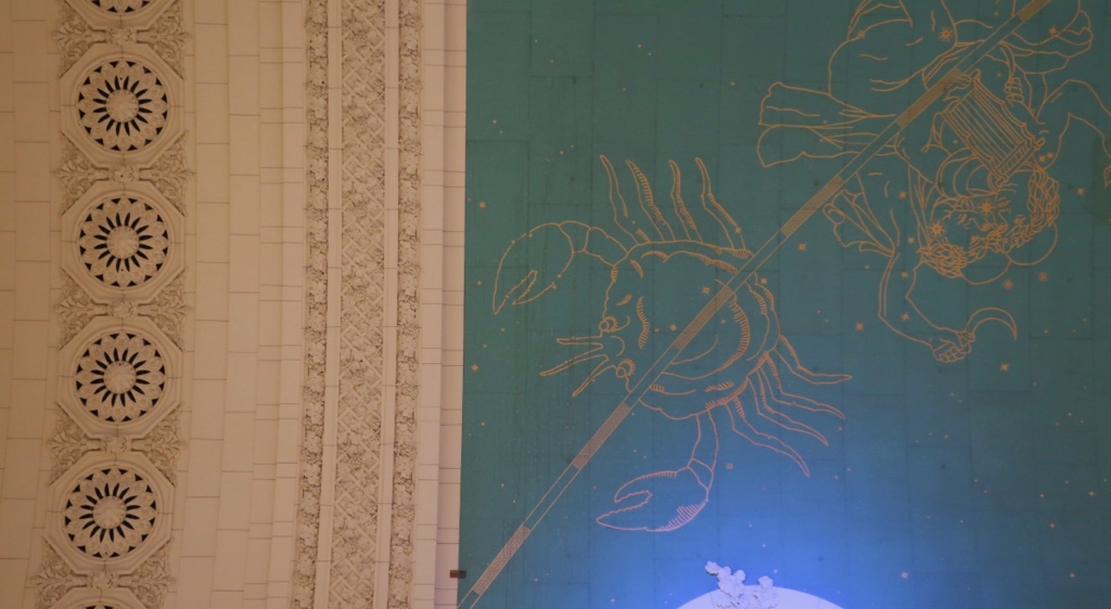 Area on Grand Central Ceiling that was not restored