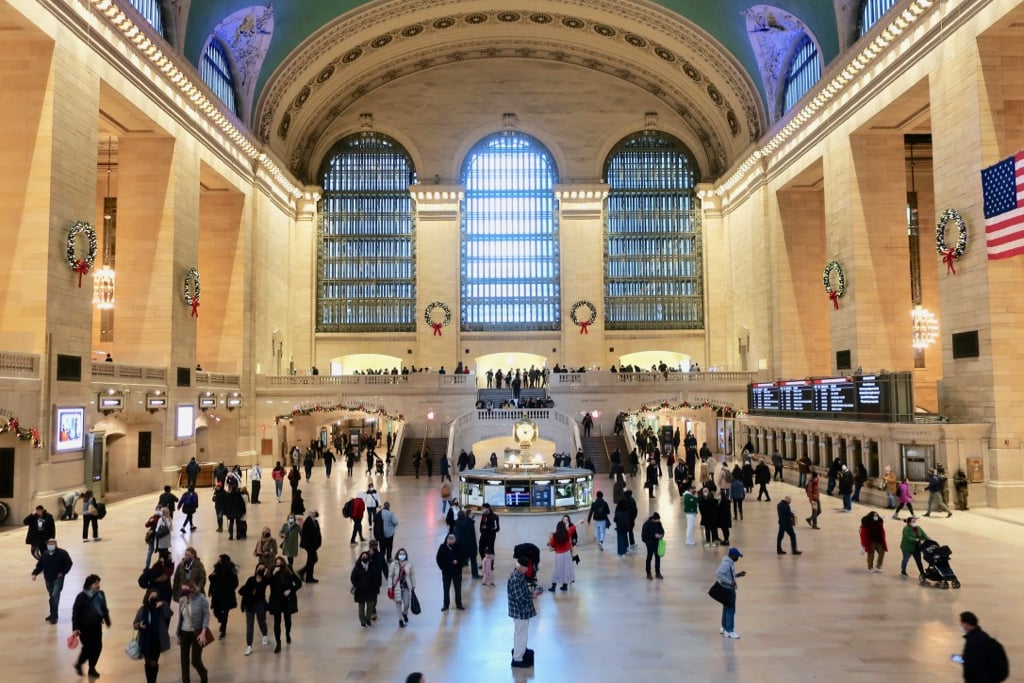 Iconic view inside Grand Central Terminal NY