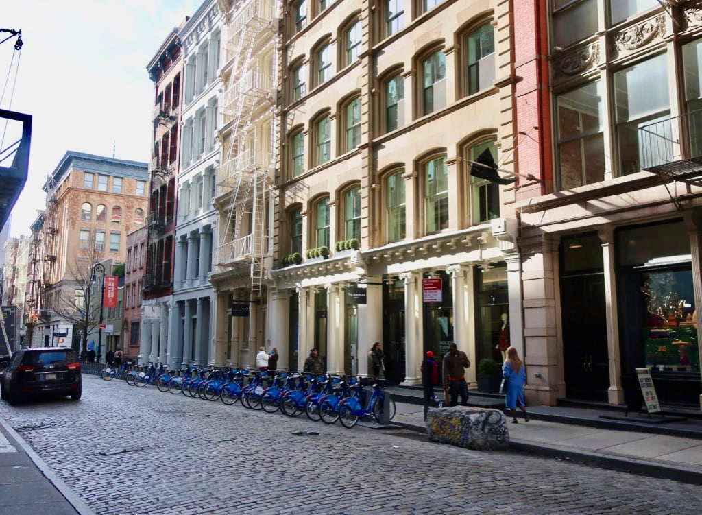 City Bikes lined up in SoHo NYC