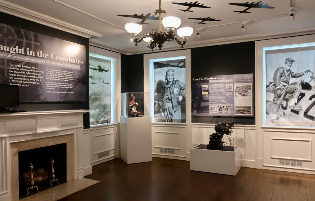 Norden Bombsite exhibit at Norwalk Historical Society Museum CT