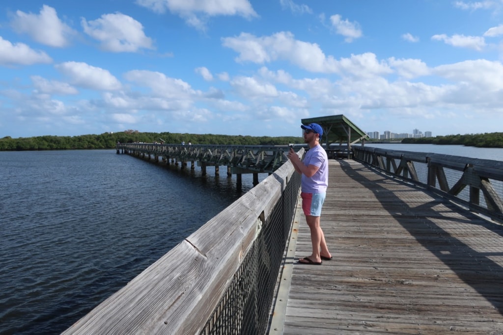 Boardwalk over pond MacArthur SP Singer Island