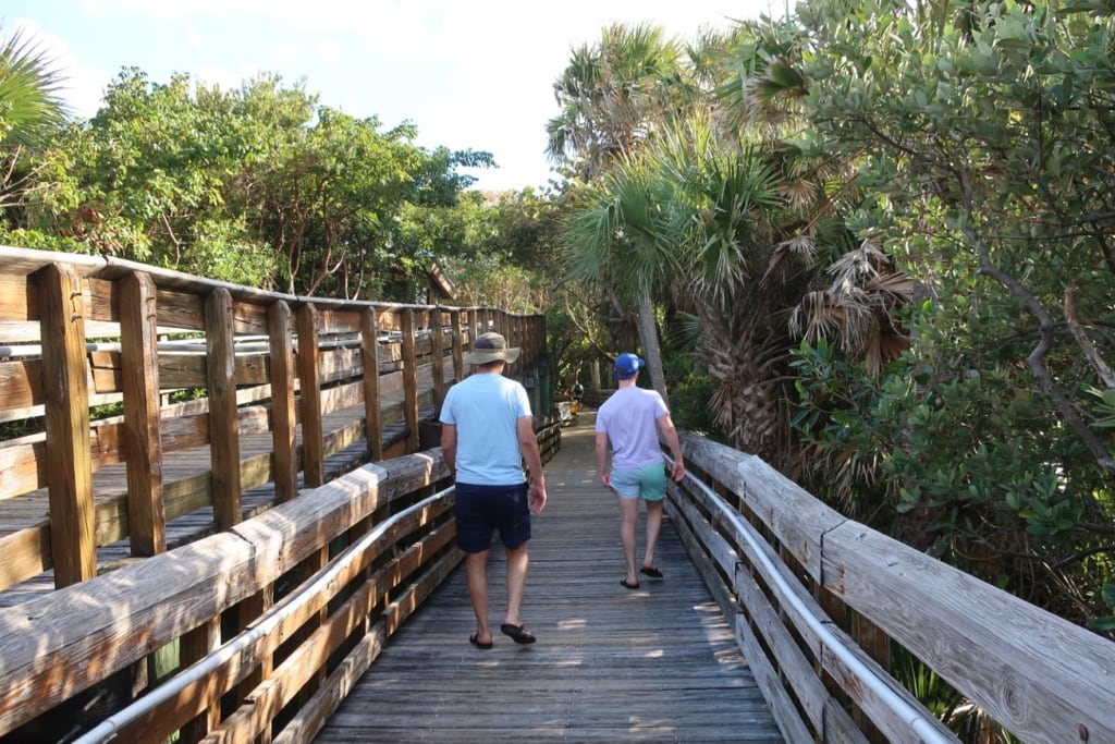 Boardwalk platforms in John D. MacArthur Park Singer Island FL