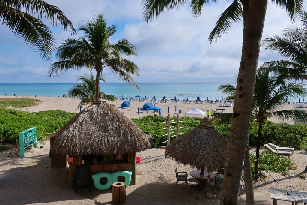 Marriott Singer Island Beach View with thatched huts
