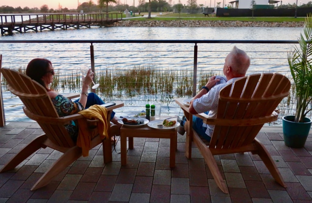 Romantic sunset on Good Liquid patio Lakewood Ranch FLLiquid