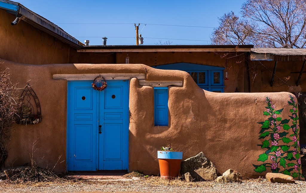 Taos New Mexico adobe house