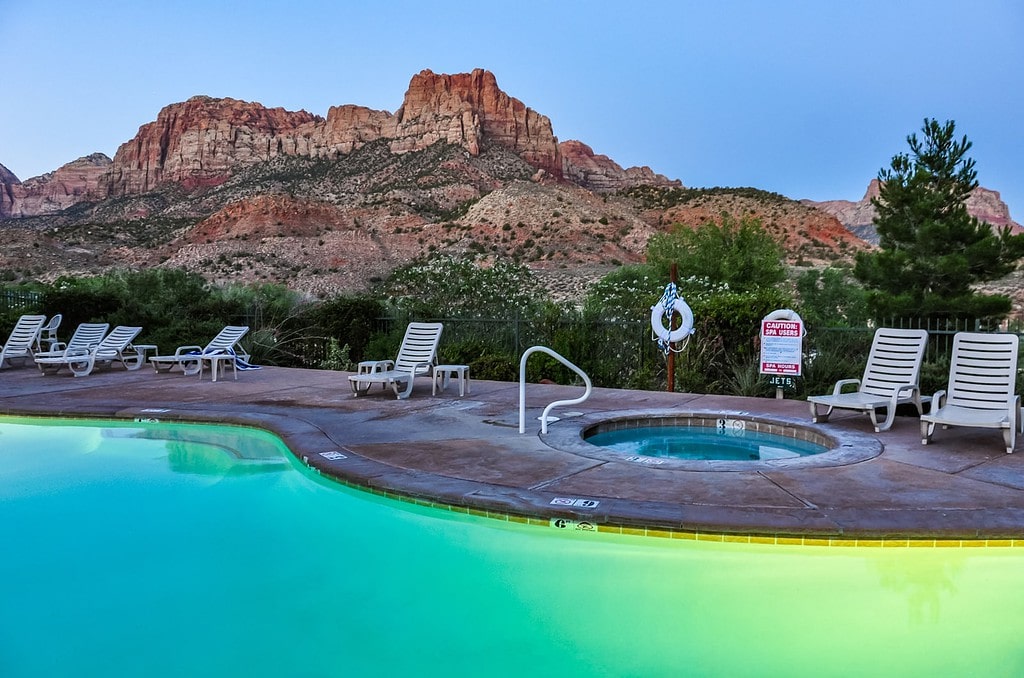 Resort pool in Moab Utah