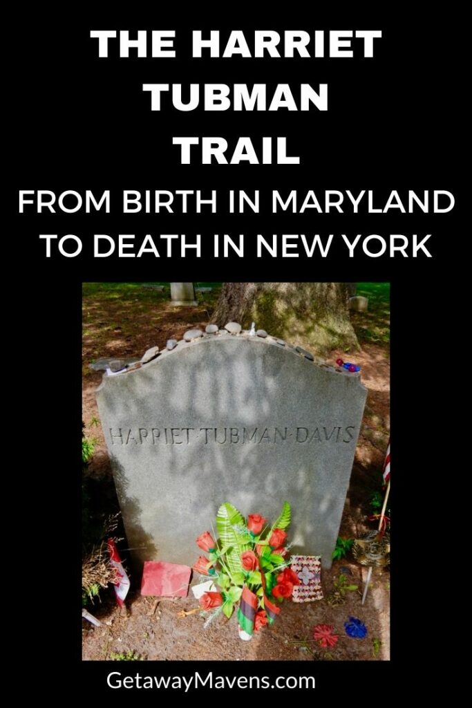 Harriet Tubman Trail from birth to death pin