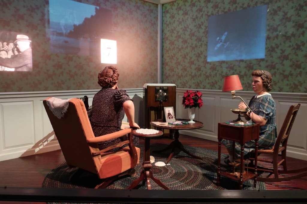 Listening to FDR on Radio A Day That Will Live in Infamy National Museum of the Marine Corps, Triangle VA