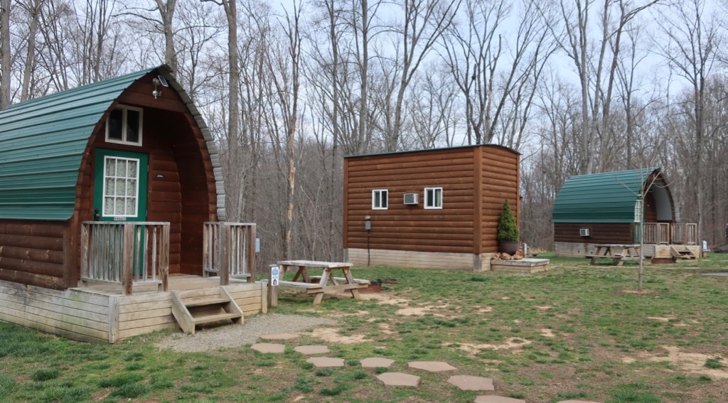 Compact tiny cabins Dons Cab-Inns at Explore Park Roanoke VA