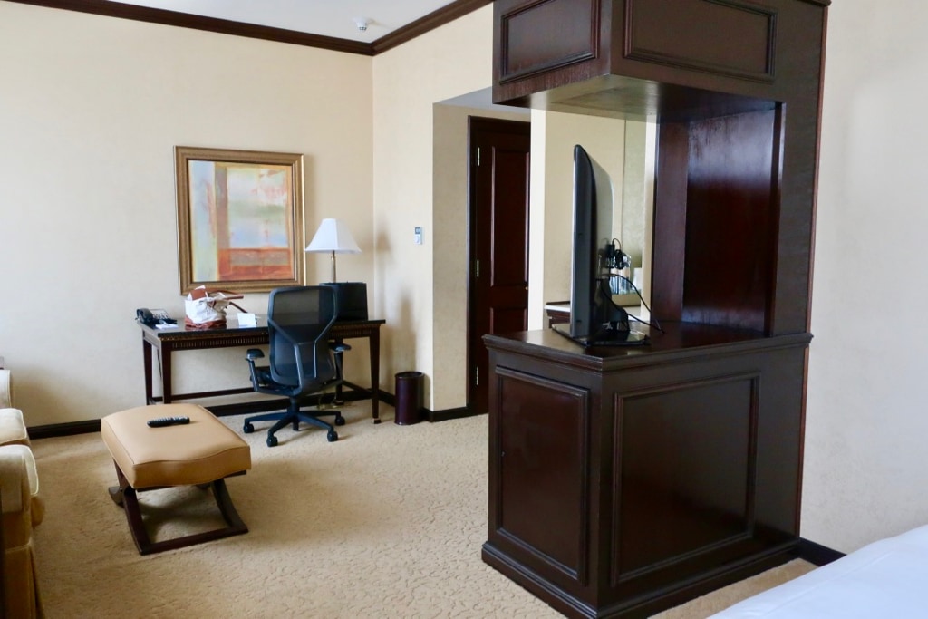 Soothing neutral guest room at Hotel DuPont Wilmington DE