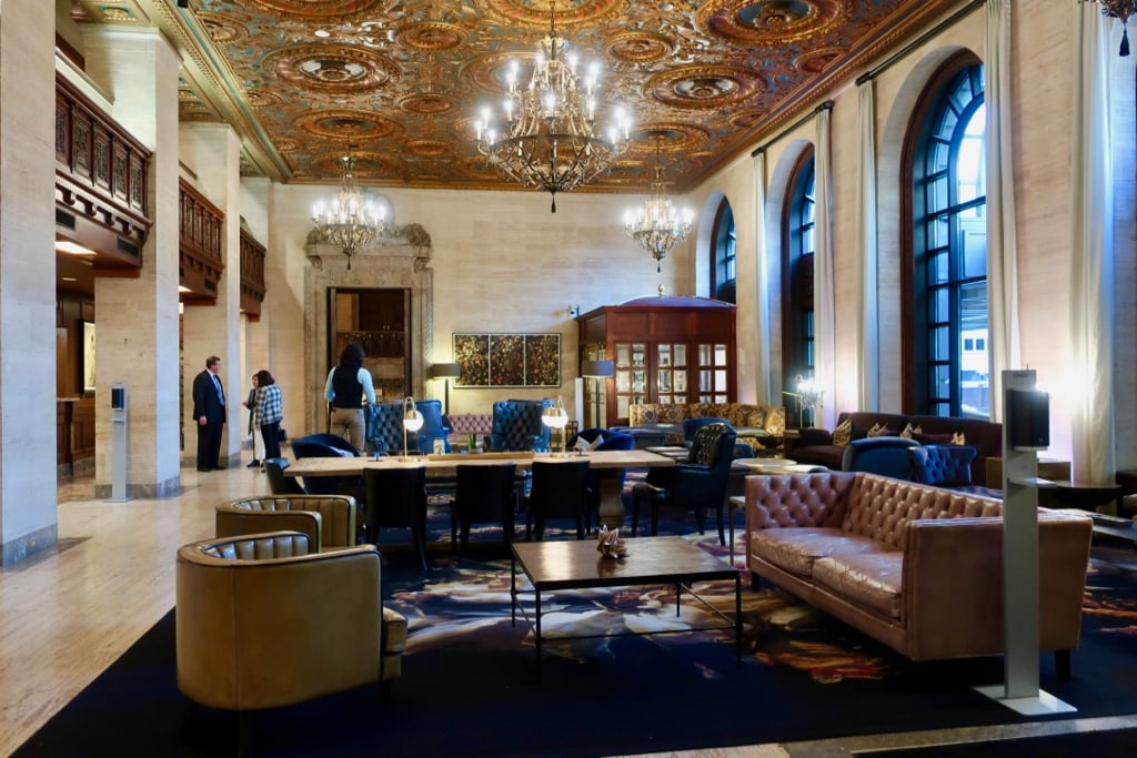 Magnificent lobby at Italianate Hotel DuPont Wilmington DE