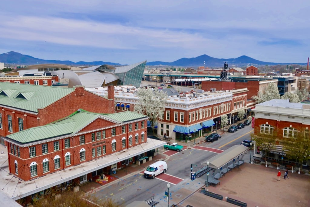 Roanoke VA from top of Center in the Square