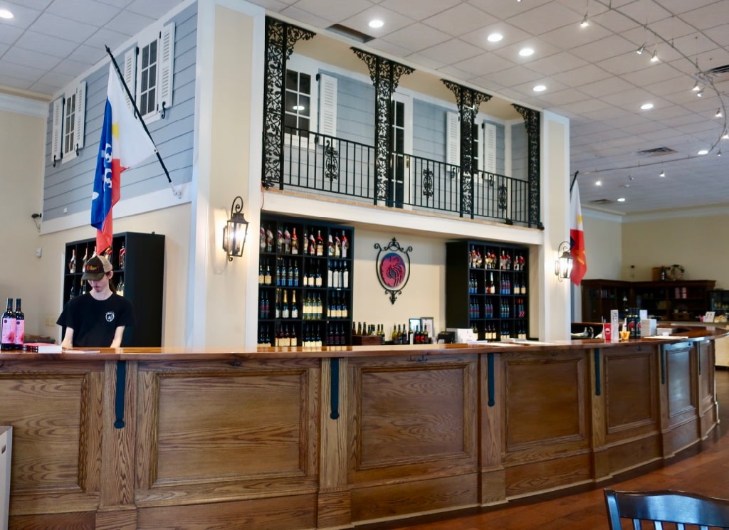 Cavernous Breaux Vineyards tasting room with Louisiana touches Purcellville VA
