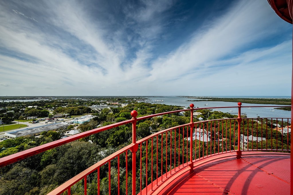Taking in the view at the lighthouse is one of the best things to do on a St Augustine romantic getaway