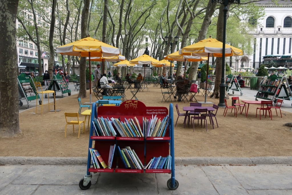 Bryant Park Outdoor Reading Library NYC
