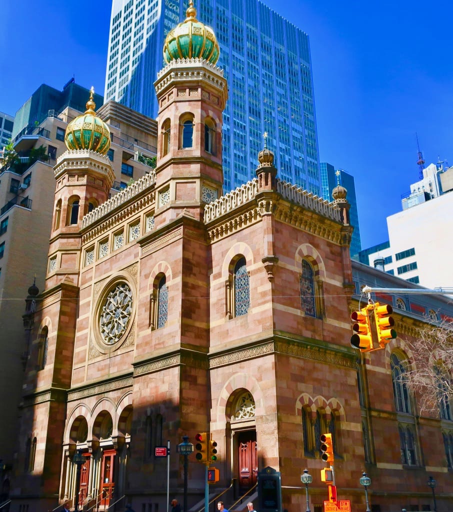 Central Synagogue NY across the street from the Concorde Hotel