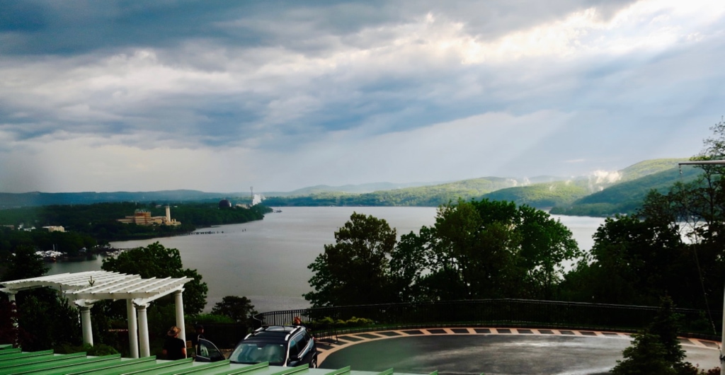 Hudson River view from guest room at Abbey Inn and Spa NY