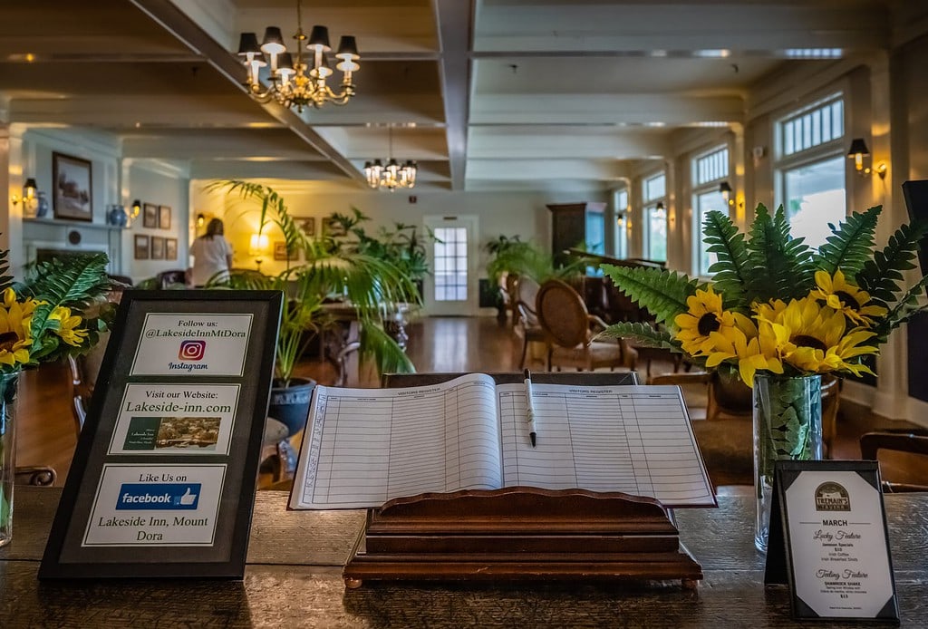 Lakeside Inn guest book.