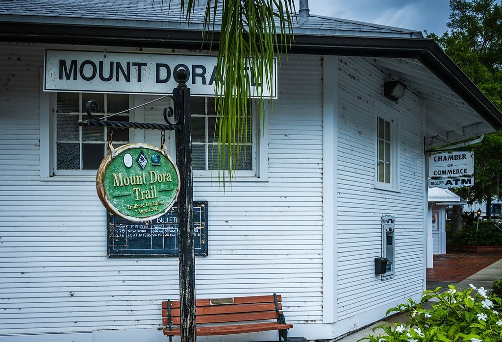 Mount Dora trail at Atlantic Coast Line Train Depot