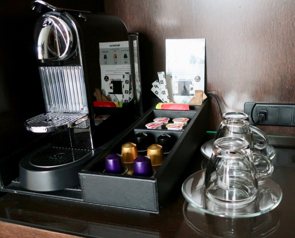 Nespresso Machine in Archer Hotel rooms