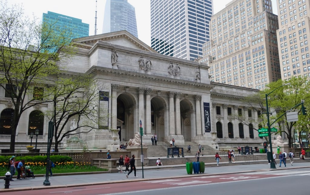 Outside New York Public Library