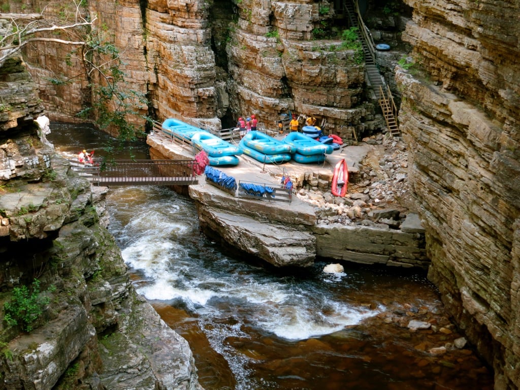 Rafting through Ausable Chasm in Adirondacks NY