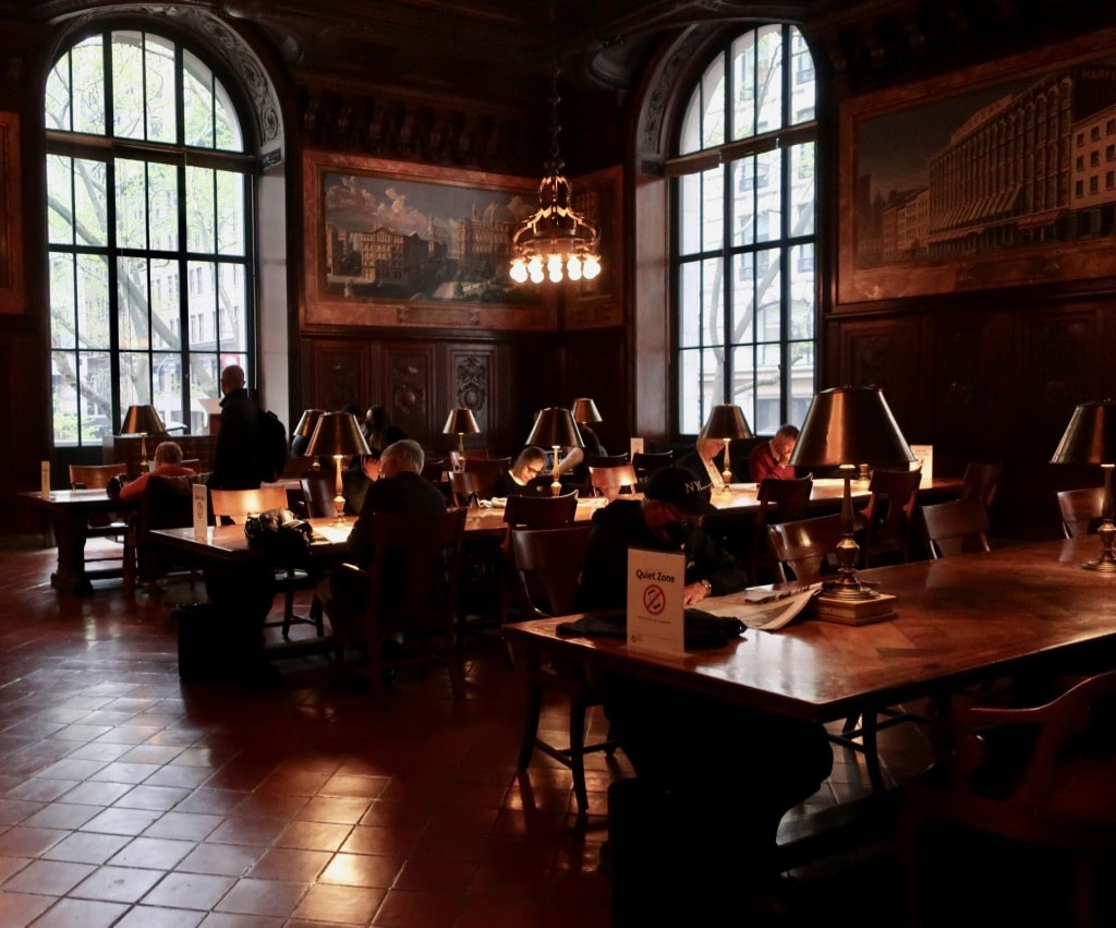 One of the many NY Public Library Reading Rooms