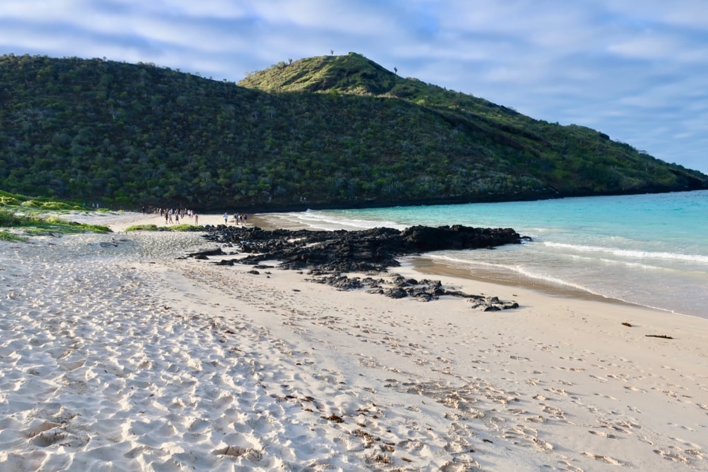 Floreana Beach in afternoon sun Galapagos