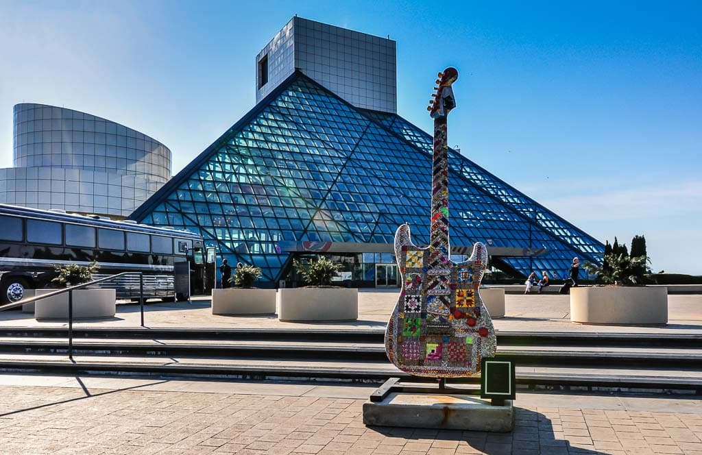 Exterior  of Rock n Roll Museum.