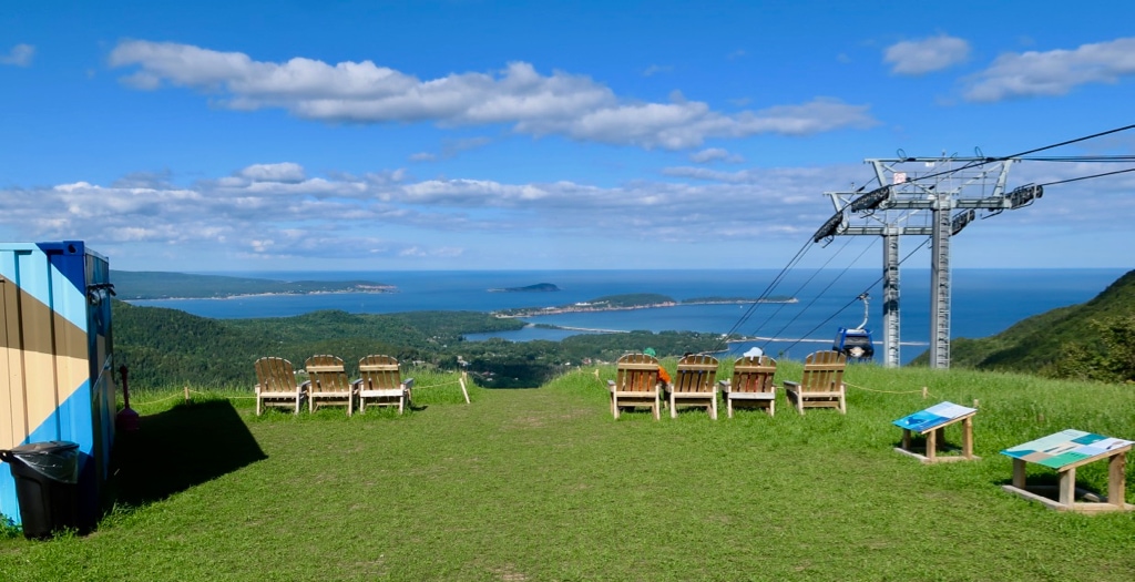 Ocean view from atop Cape Smoky Gondola Ride Cape Breton NS