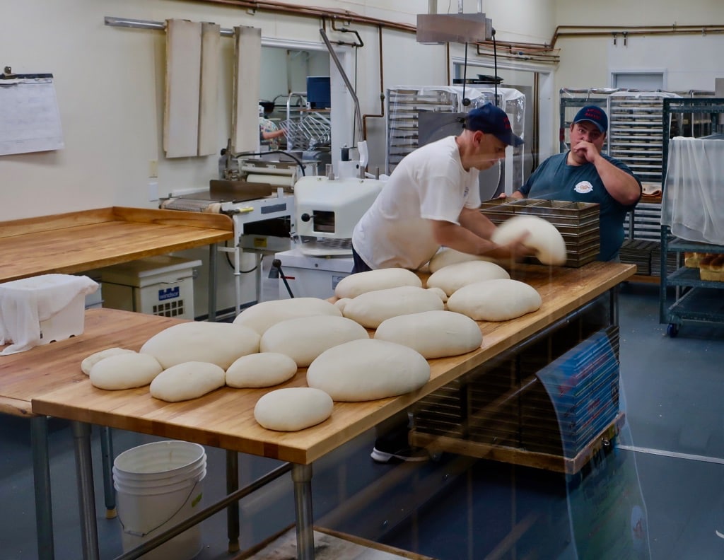 Aucoin Bakery dough rising Cheticamp NS