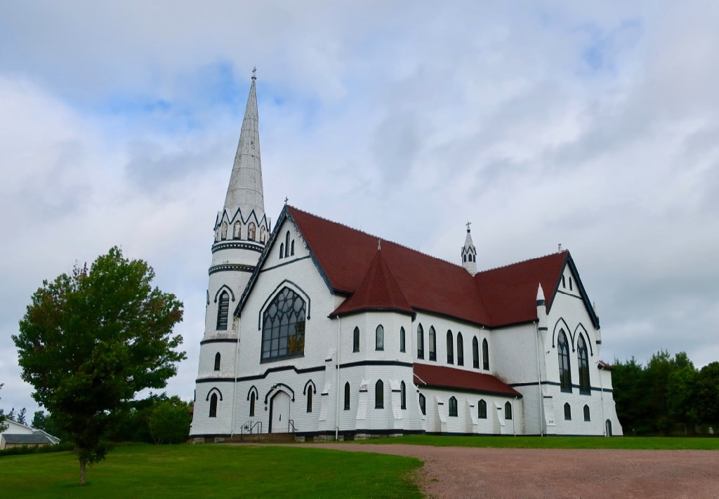 Unique spire church PEI Under the Spire Festival