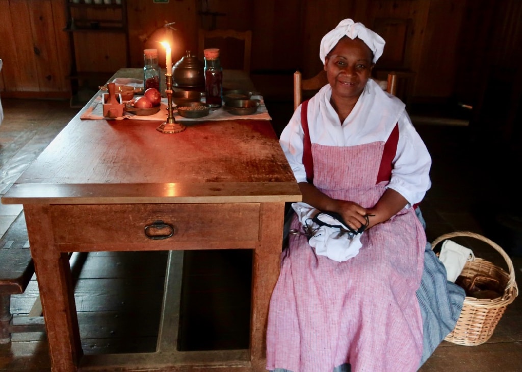 Costumed interpreter at Fortress Louisbourg NS