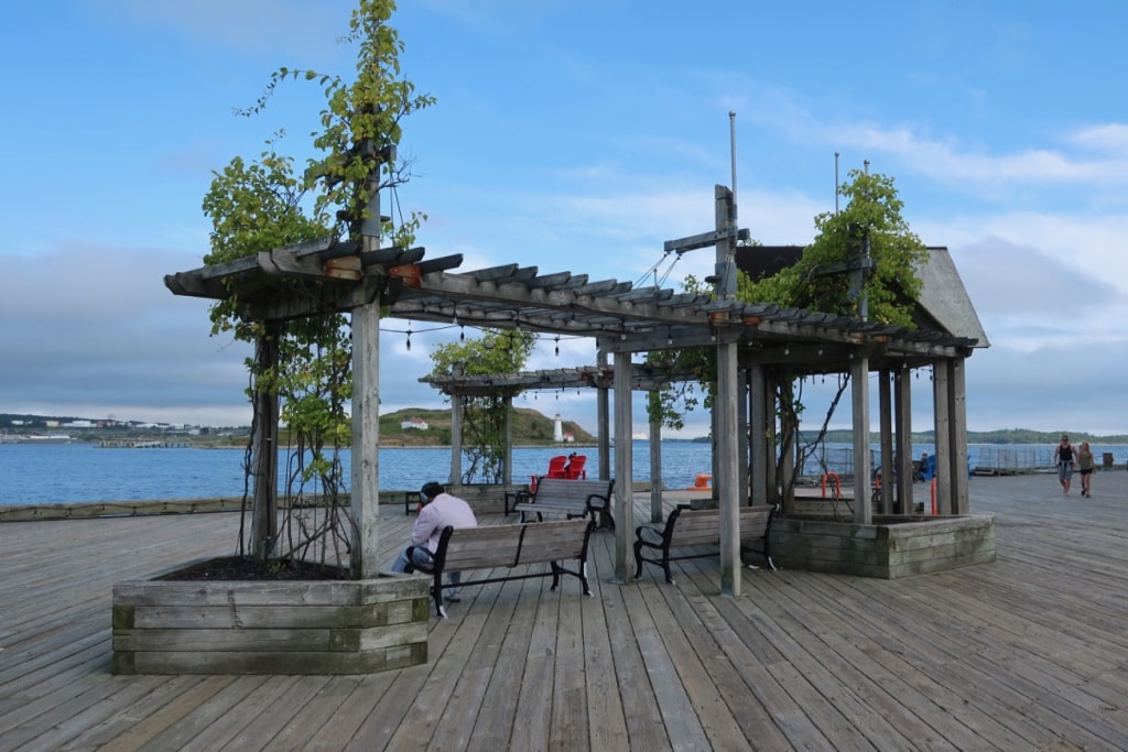 Halifax NS Waterfront Boardwalk resting place