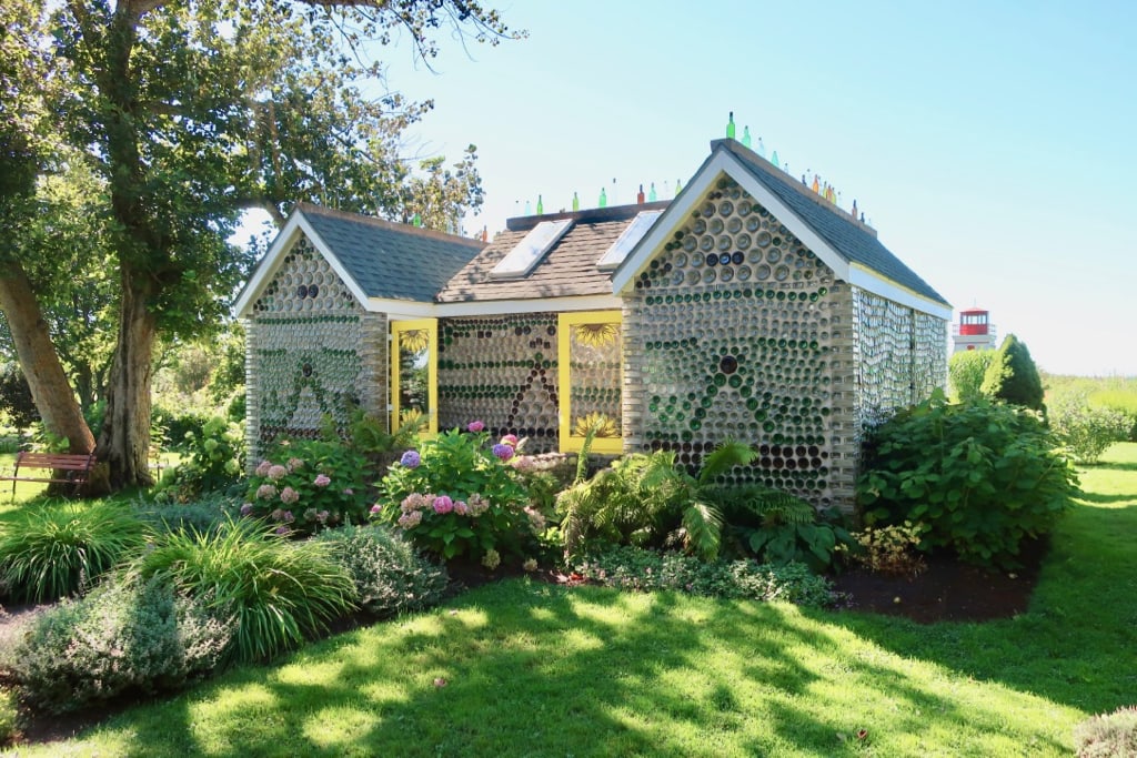 Bottles houses on Prince Edward Island Road Trip