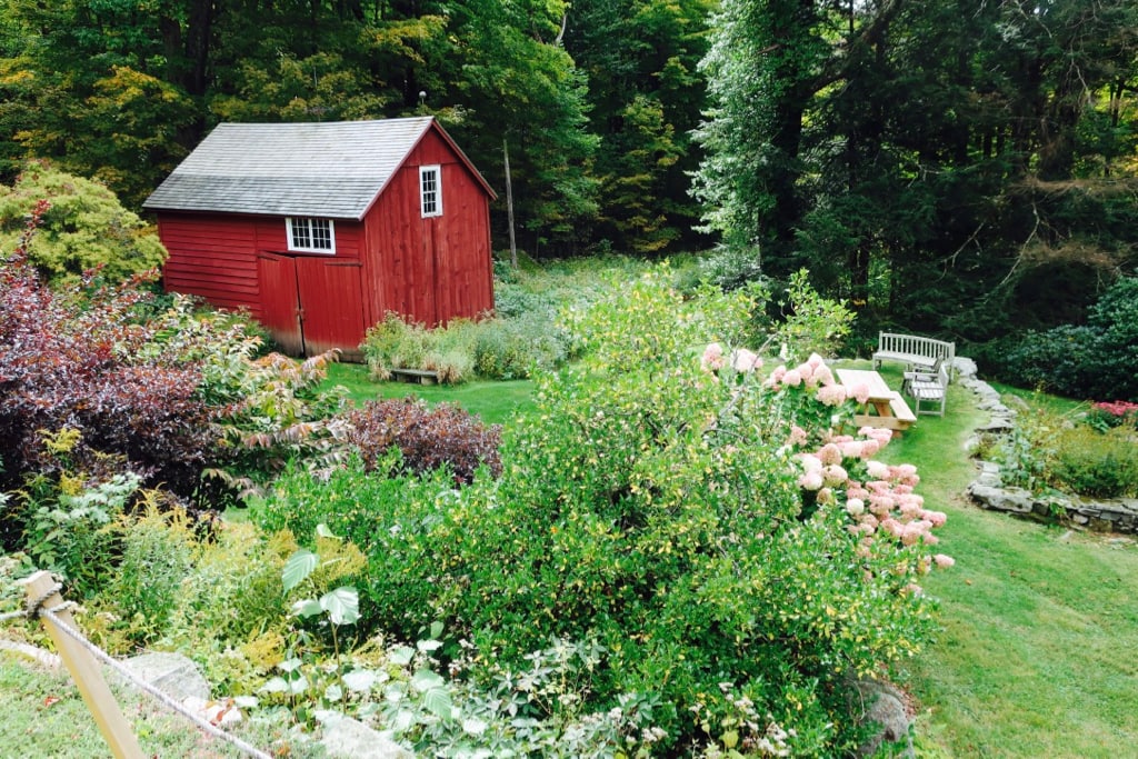 Bidwell House red barn and gardens Monterey MA