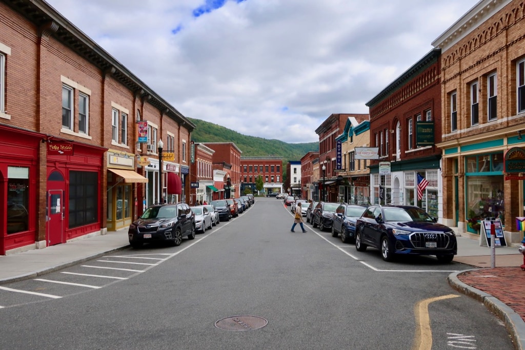 Railroad Street Shopping Dining area Great Barrington MA