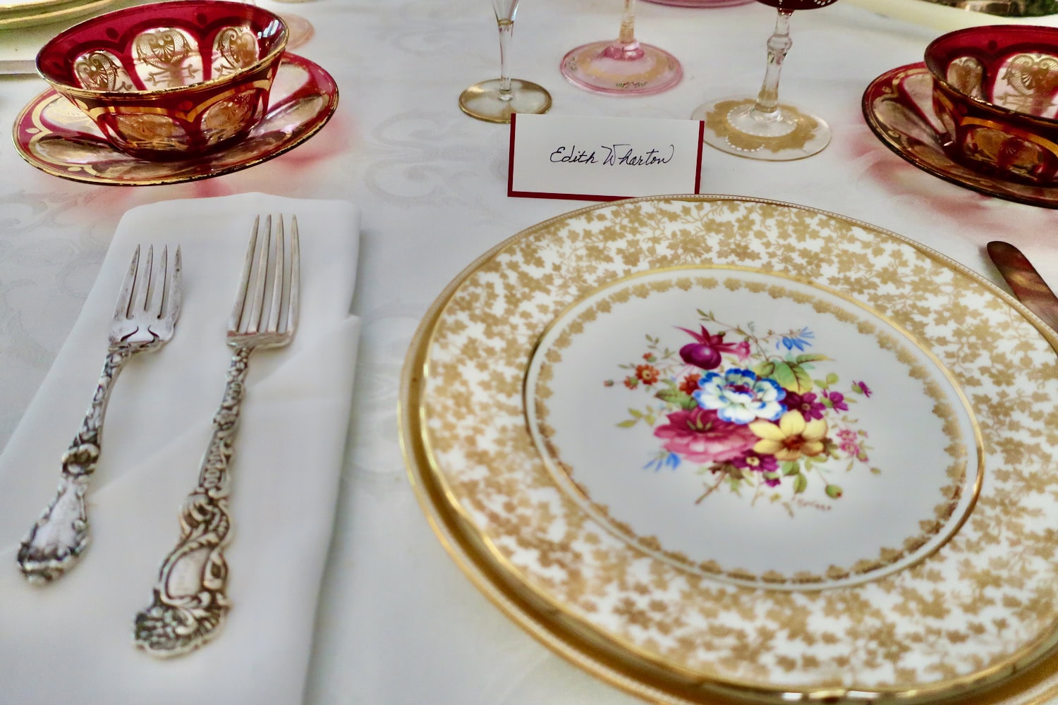 Luncheon set for Edith Wharton at Ventfort Hall Lenox MA