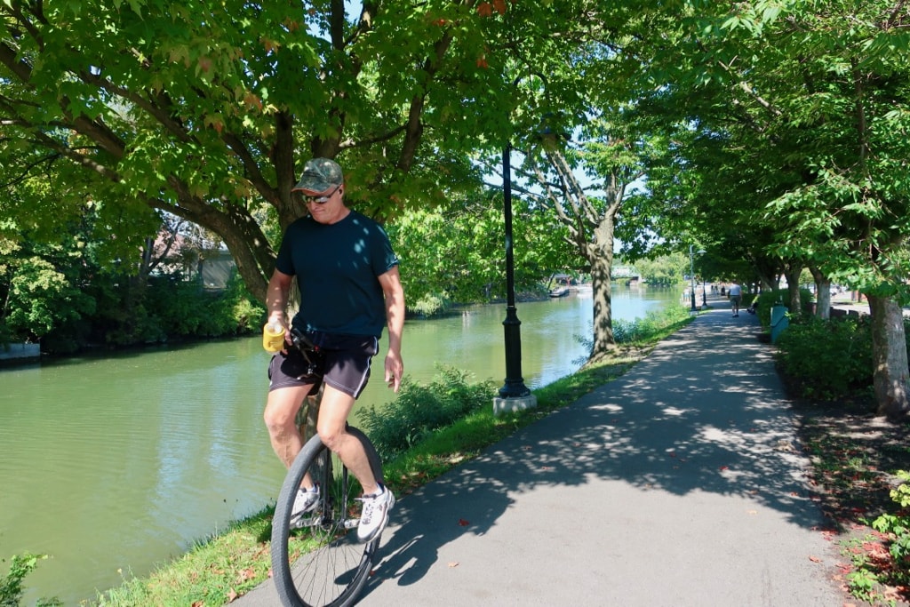 Walk - or unicycle while juggling - along the Erie Canal path in Pittsford NY